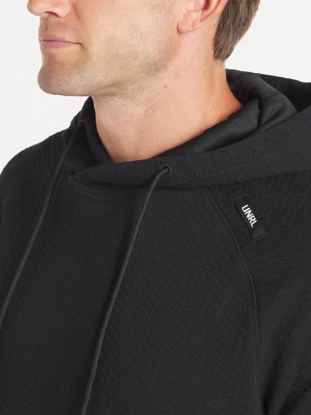 UNRL Black Men’s Hoodie - Elevation Hoodie - Picture 3 of 3